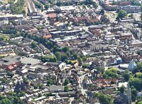 Hertford town centre from the air