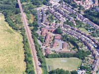The Dell and Horns Mill from the air
